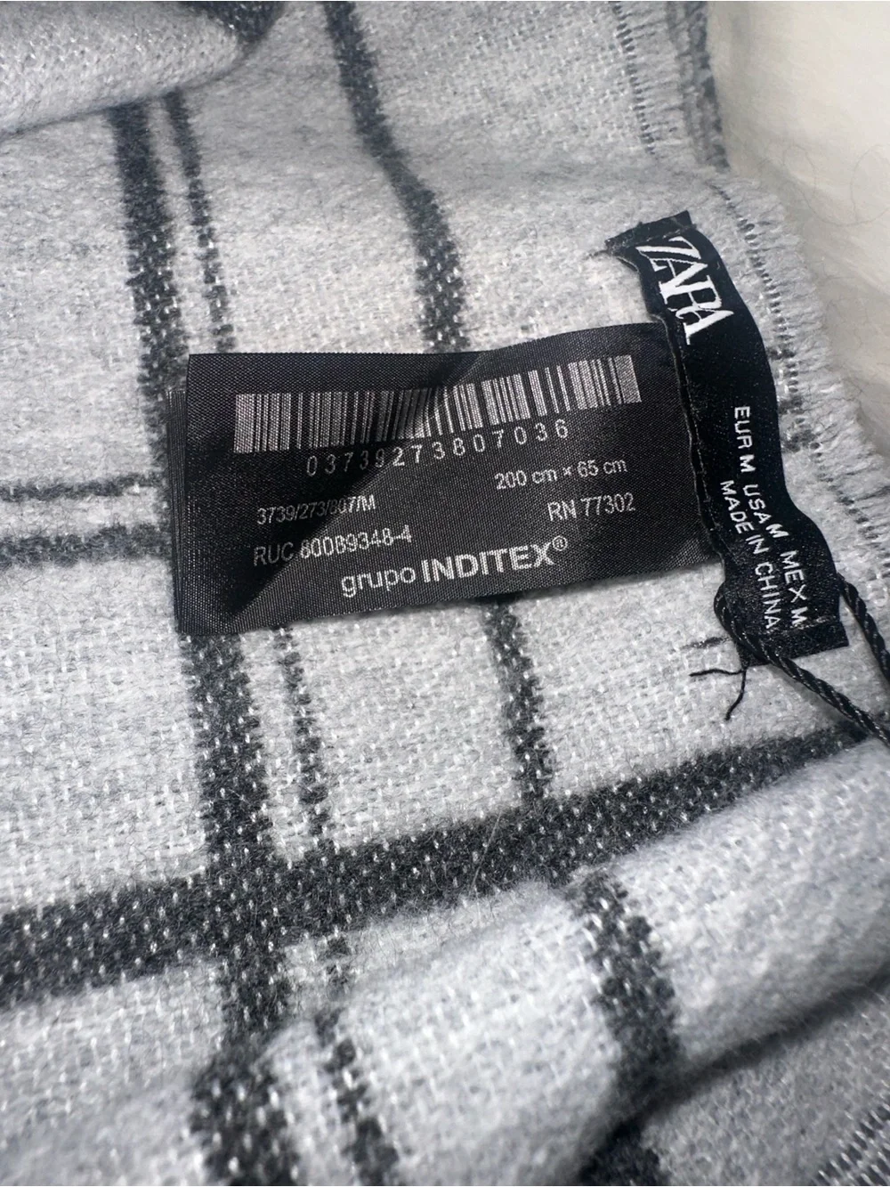 ZARA Reversible Checkered Scarf